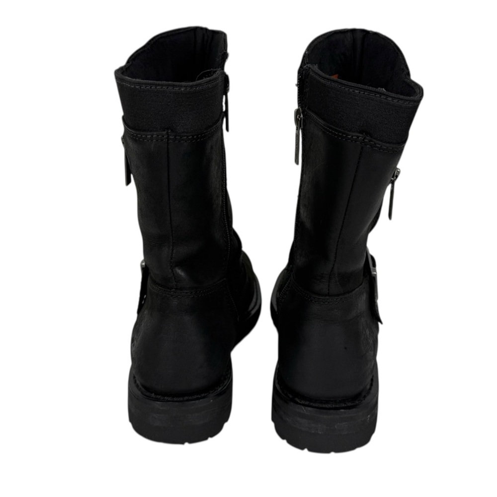 Harley Davidson Womens Lizzie 8” Black Leather Motorcycle Boots D87037 Size US 8 - Picture 6 of 15